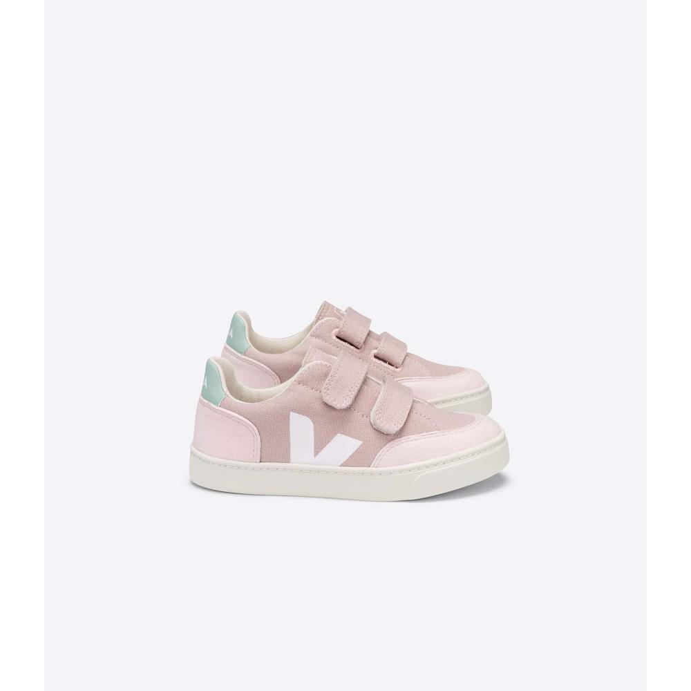 Veja V-12 CANVAS Schoenen Kinderen Roze | BE 803HAP